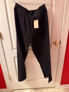 Elan Black Drawstring Waist Joggers